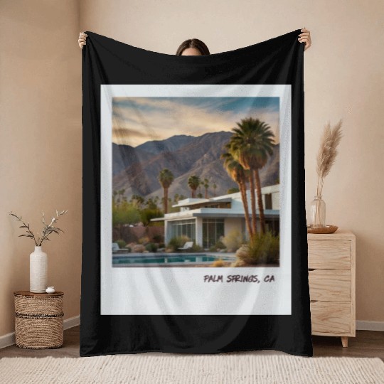 Mono Enterprises "Travels" Palm Springs #5 Throw Blankets