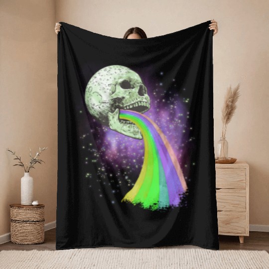 Live Love Lucifer Goth Festival Death Metal Throw Blankets