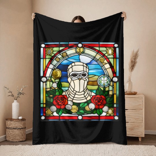"Operation Sandstorm" church window design Throw Blankets