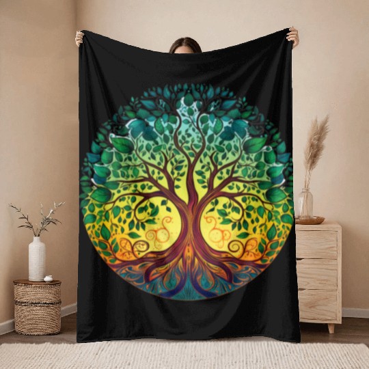 Tree of life, clothing, general items,Tree of Life Throw Blankets