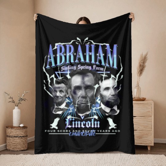 History Bootleg Abraham Lincoln Bootleg Retro Rap Throw Blankets