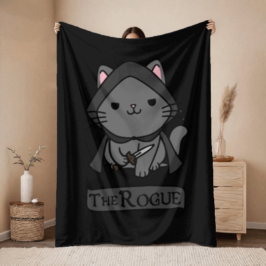The Rogue Cat Throw Blankets