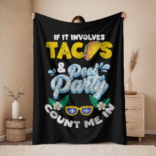 Swimming Pool Summer Throw Blankets