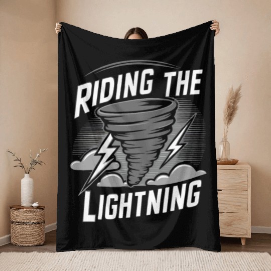 Tornado Chasing Adventures: Embrace Nature's Fury Throw Blankets