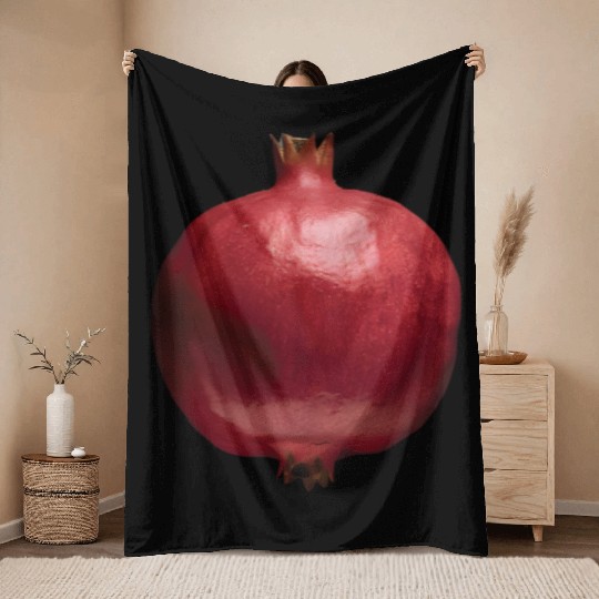 Pomegranate Realistic Throw Blankets