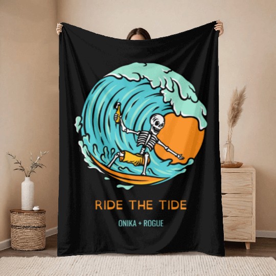 RIDE THE TIDE ONIKA + ROGUE Throw Blankets