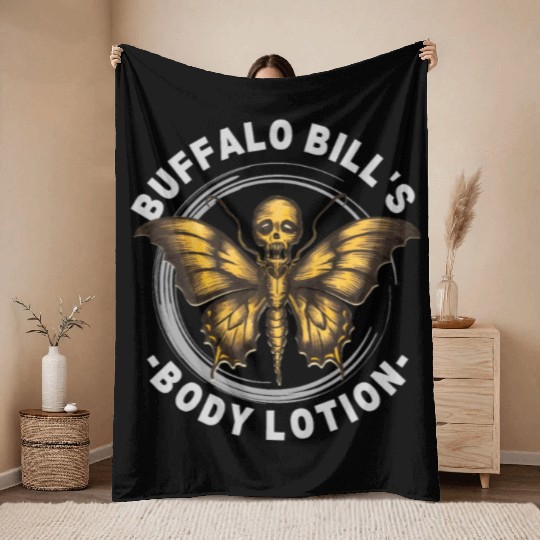 Vintage Distressed Buffalo Bill s Body Lotion Throw Blankets