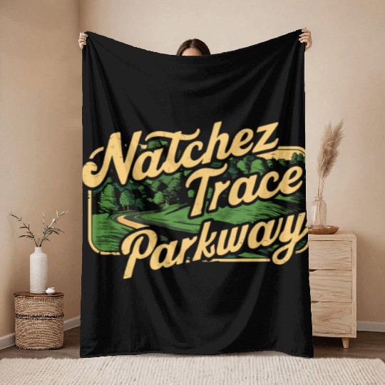 Natchez Trace Parkway Scenic Adventure Throw Blankets