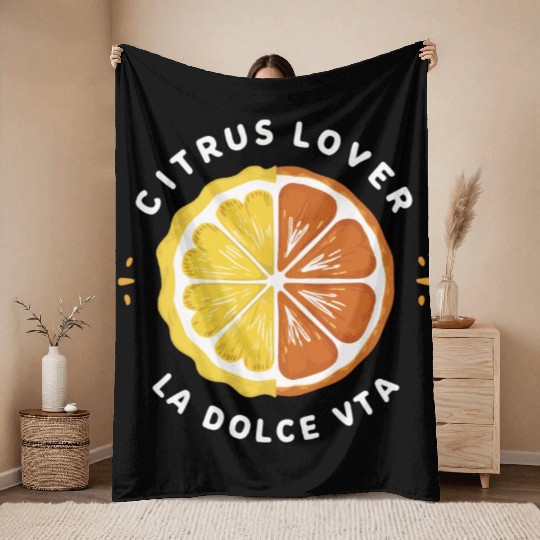 Citrus Lover la Dolce Vita Throw Blankets