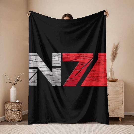 Mass Effect N7 Essential Throw Blankets