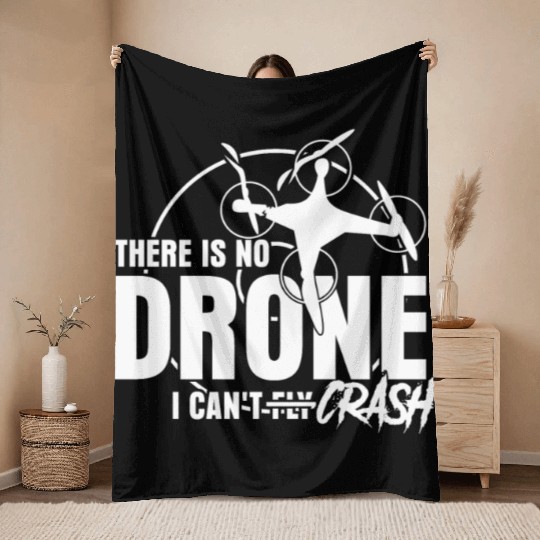 Drone Crash Quadrocopter FPV Drones Throw Blankets