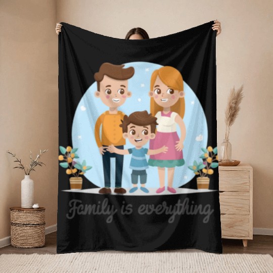 Best Design Of Family Is Everything Throw Blankets