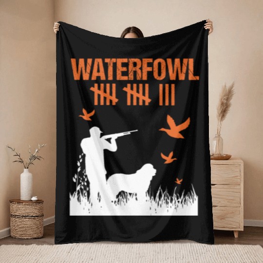 Funny Waterfowl Hunting Score Card Duck Hunting Throw Blankets