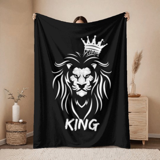 Lion King Motivational design Throw Blankets