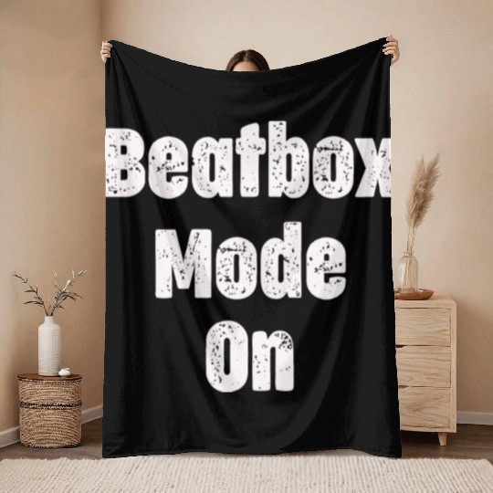 Beatbox Mode On Beatboxing Drummer Hiphop Artist Throw Blankets