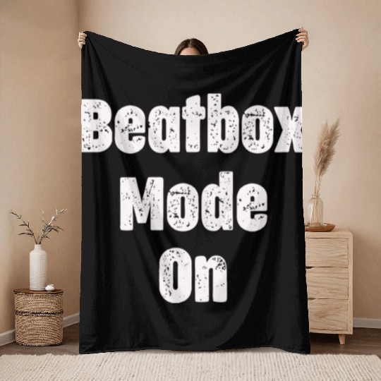 Beatbox Mode On Beatboxing Drummer Hiphop Artist Throw Blankets