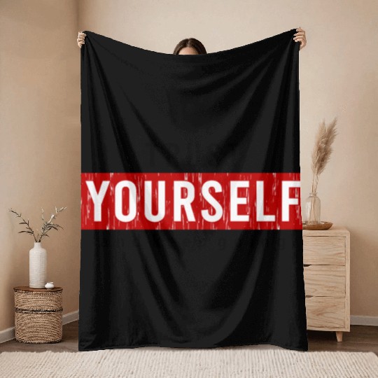 Trust Yourself And Keep Going Motivated Throw Blankets