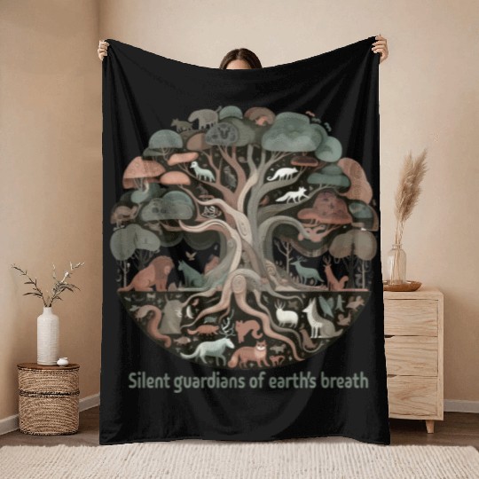 Giant Tree of life Throw Blankets