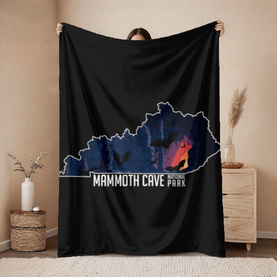 Mammoth National Kentucky Souvenir Throw Blankets