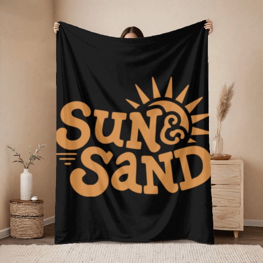 Sun and Sand Throw Blankets