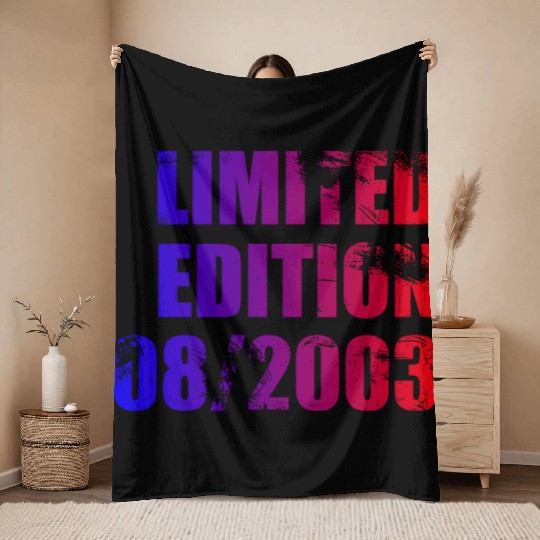 21st birthday Limited Edition 08/2003 Throw Blankets