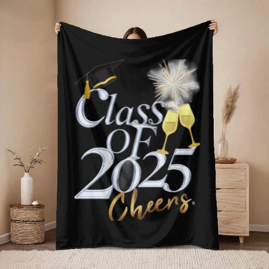 Class of 2025 cheers Throw Blankets