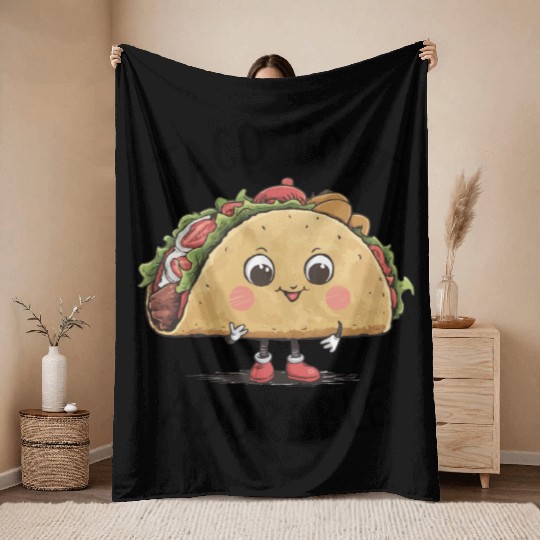 Cute Taco Bout Adorable Throw Blankets