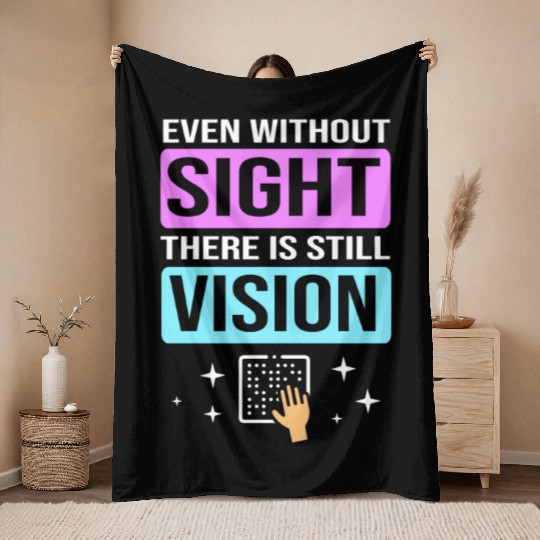 There Is Still Vision Blind Braille Writer Throw Blankets