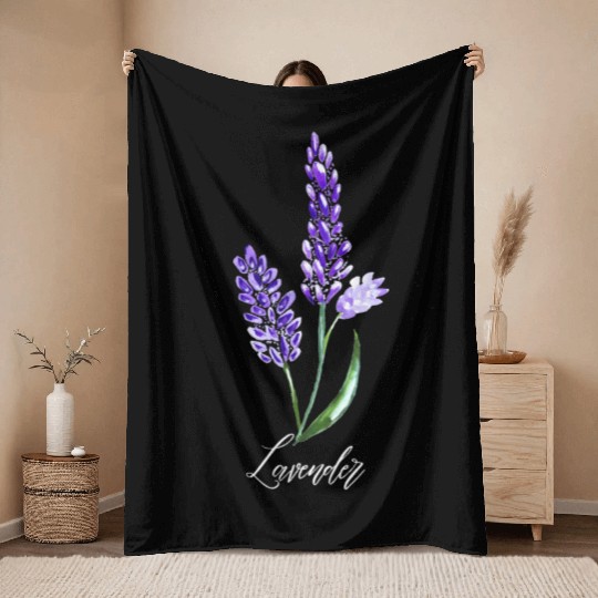 Lavender Flowers, Keen Gardner, Flower lover Throw Blankets