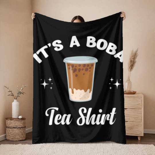 It's A Boba Tea Throw Blankets Bubble Japan K-pop Korean