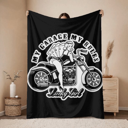 My Garage My Rules Pinup LIKE US ON FACEBOOK # Throw Blankets