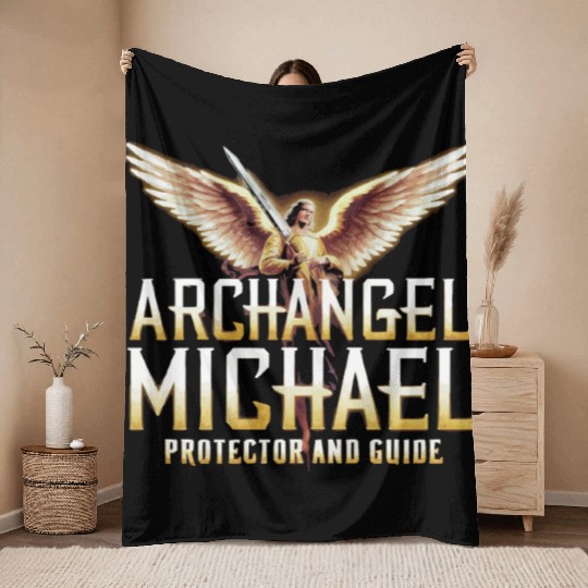 Archangel Michael Catholic Christianity Angel Throw Blankets