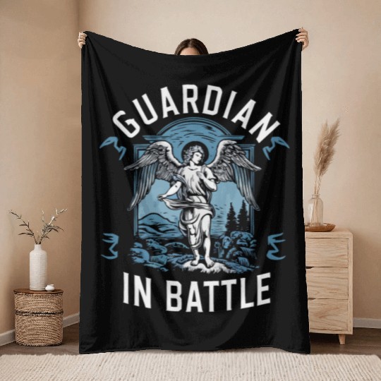 Archangel Michael Catholic Christianity Angel Throw Blankets