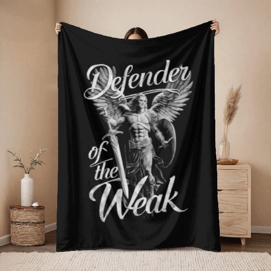 Archangel Michael Catholic Christianity Angel Throw Blankets