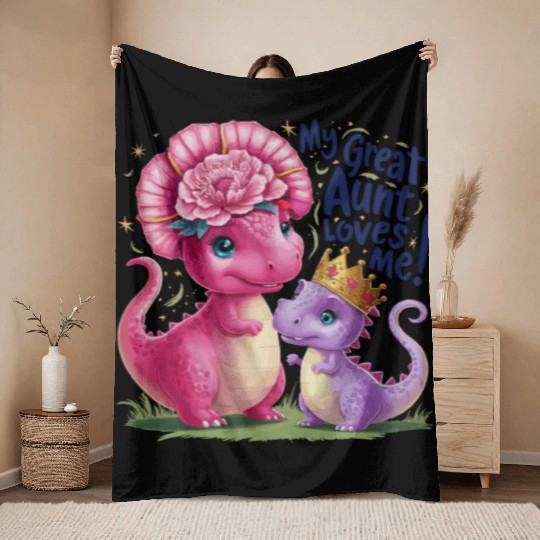 My Great Aunt Loves Me Throw Blankets