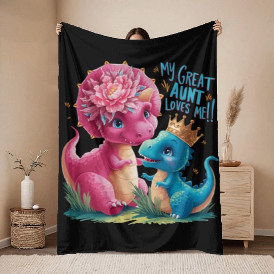 My Great Aunt Loves Me Throw Blankets