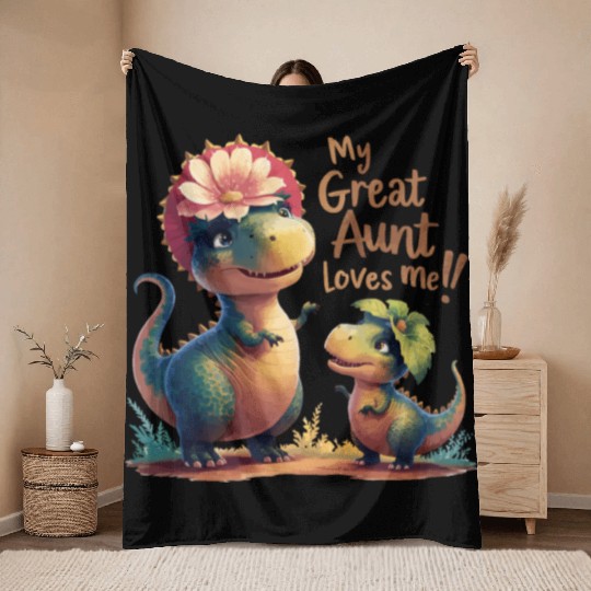 My Great Aunt Loves Me Throw Blankets
