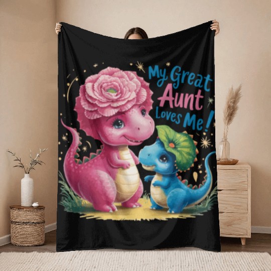 My Great Aunt Loves Me Throw Blankets