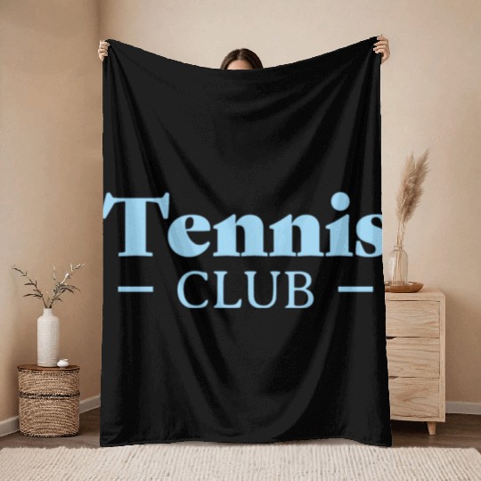 Tennis Club - Pocket Print Throw Blankets