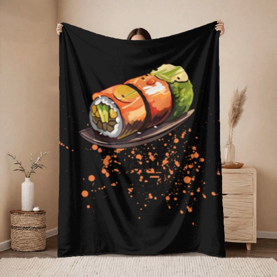 Sushi Love: Embrace the Art of Sushi Throw Blankets