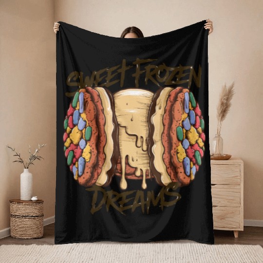 Ice Cream Dream Throw Blankets