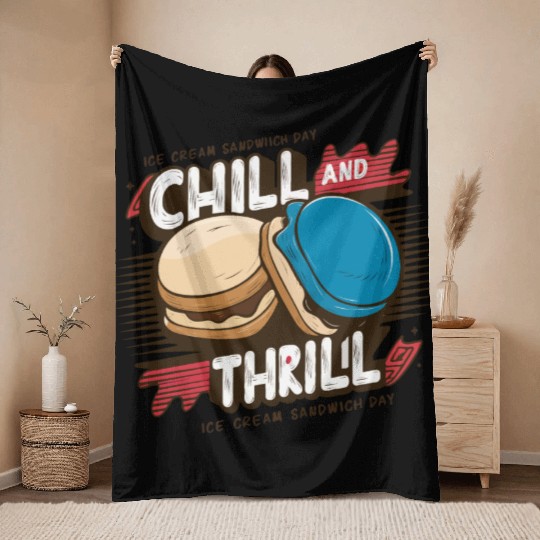 Ice Cream Chill Throw Blankets