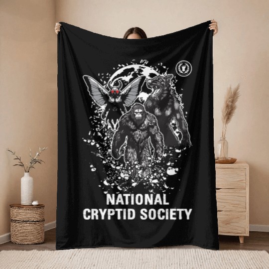 National Cryptid Society Cryptid Monsters Throw Blankets