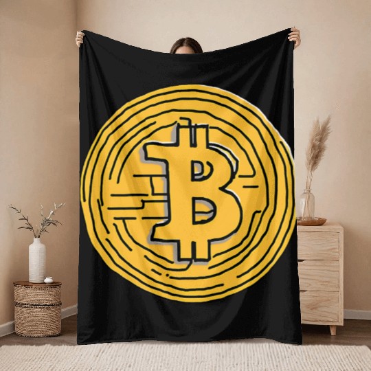 Bitcoin: The Symbol of the Digital Revolution Throw Blankets