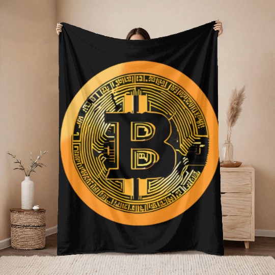 Bitcoin: The Symbol of the Digital Revolution Throw Blankets