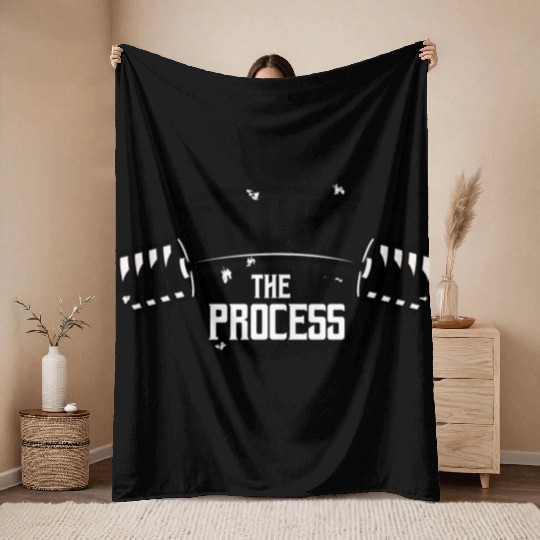 Trust The Process Motivational Quote Gym Throw Blankets