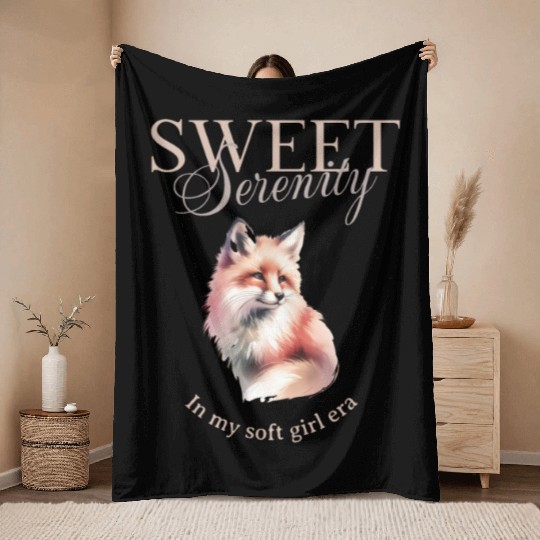 In My Soft Girl Era Throw Blankets