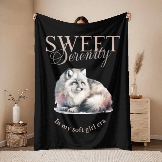 In My Soft Girl Era Throw Blankets