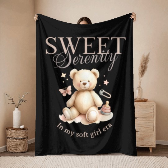 In My Soft Girl Era Throw Blankets