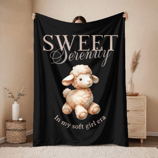 In My Soft Girl Era Throw Blankets